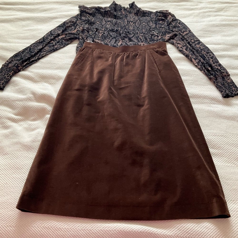 Vintage Alexander’s Faux Suede Skirt
